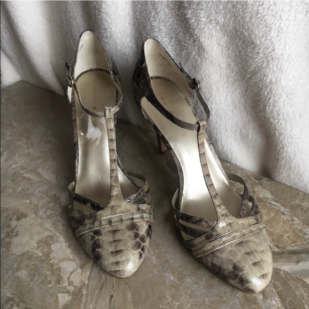 Bandolino Snake-print T-Strap Pumps
